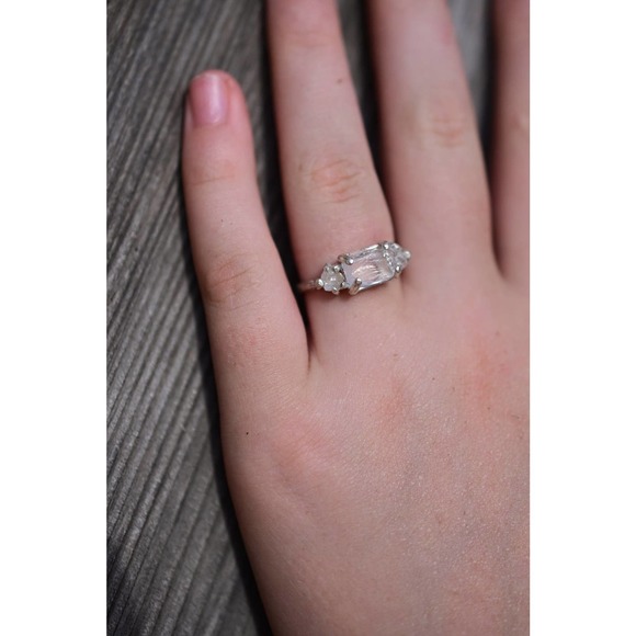 Alternative Engagement Ring Raw rustic Boho Promise Ring dainty unique s… - Picture 3 of 3